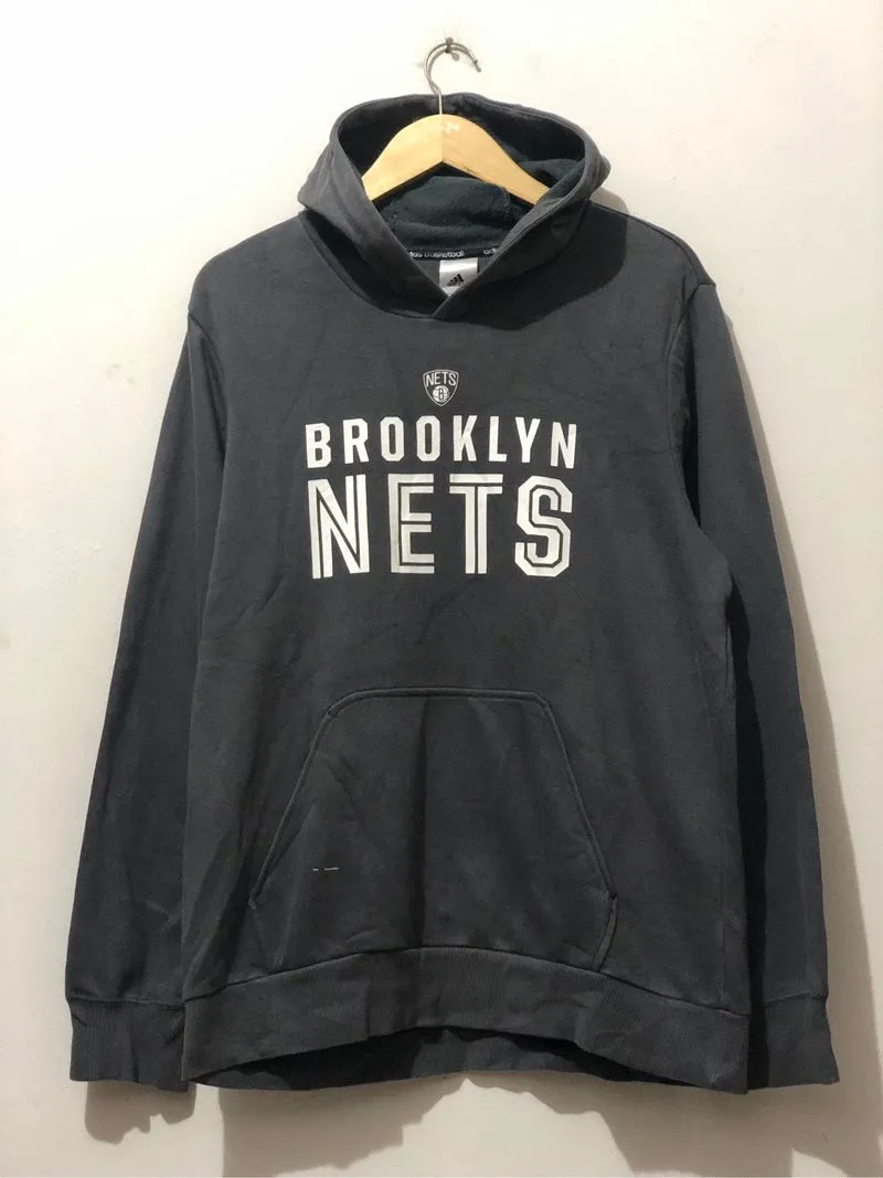 Adidas Basketball x Brooklyn Nets NBA hoodie grey original photo 1