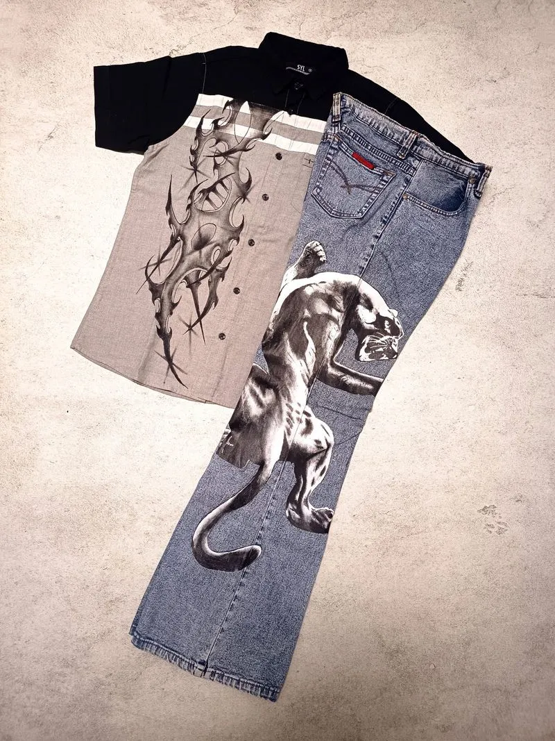 Jeans Custom Handpainted (free shirt) photo 1