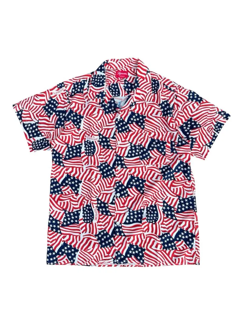 Kemeja supreme flags rayon amerika  uk XL photo 1