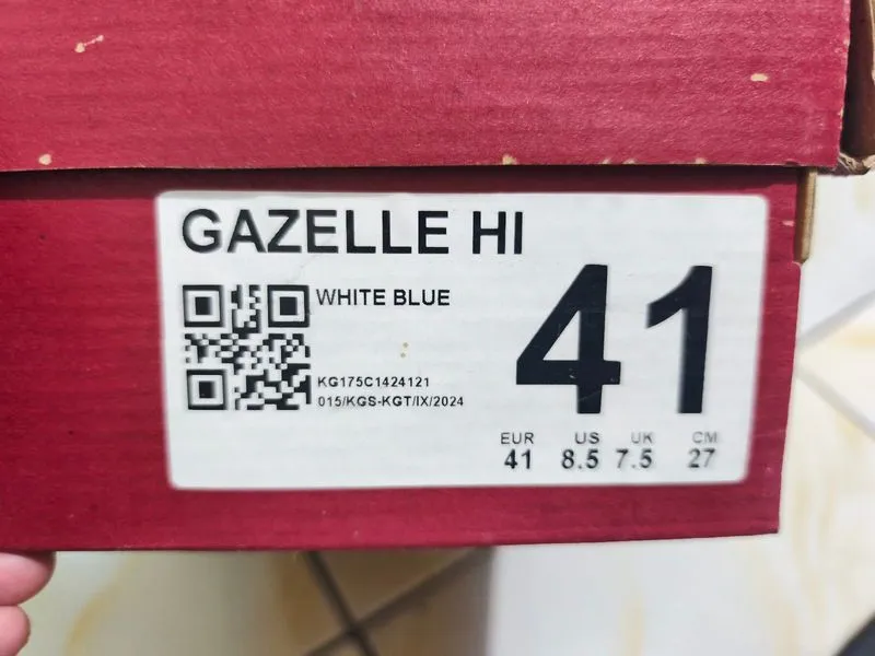 Sepatu Compass Gazelle High White Blue (41) photo 1