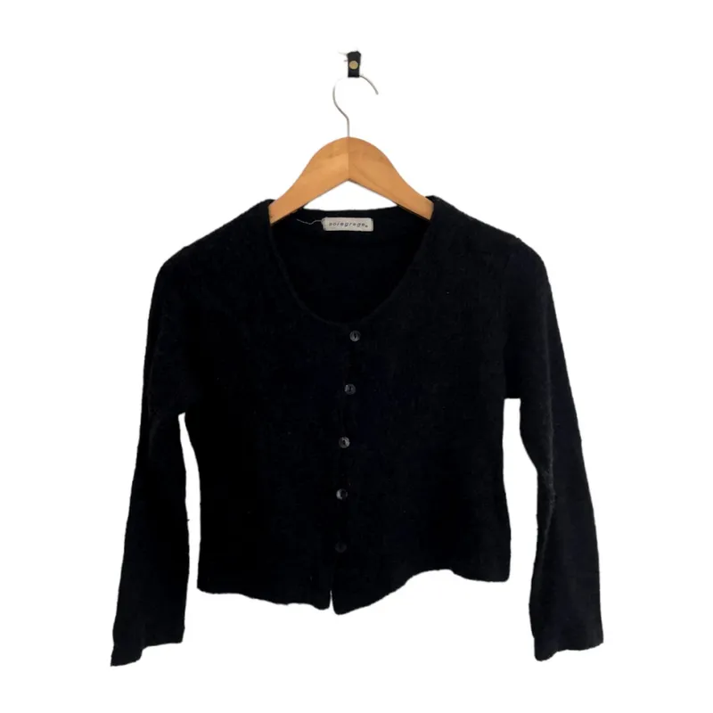 Indie Minimalist Cardigan Wanita black photo 1