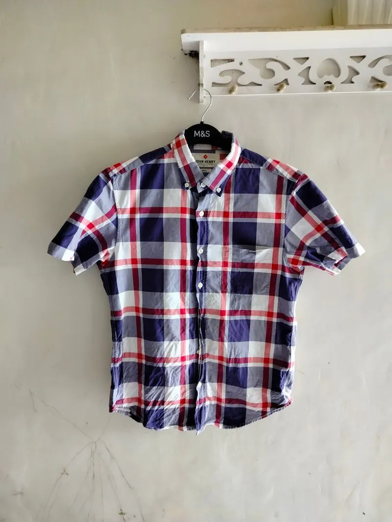 kemeja pria SLIM FIT Jhon Hendry size S photo 1