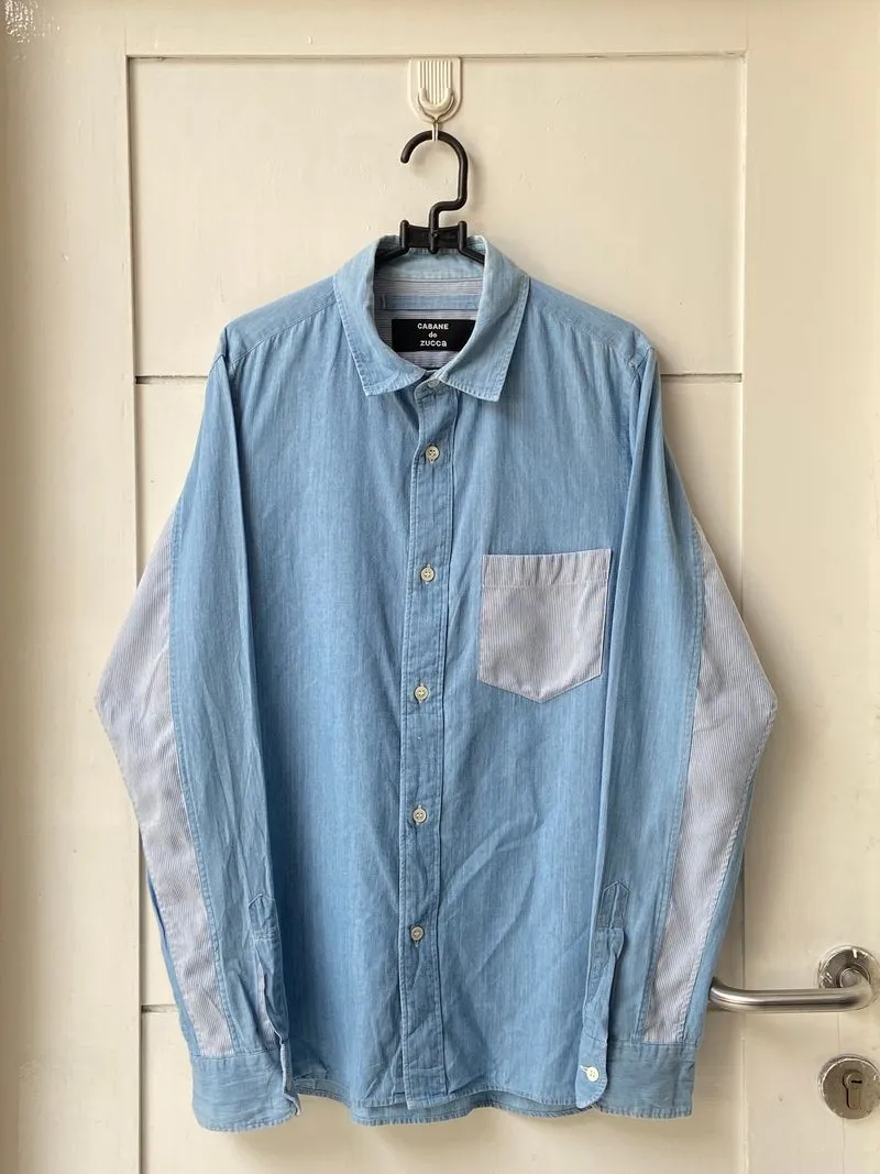 Cabane de Zucca Casual Formal shirt Pria blue - Preloved