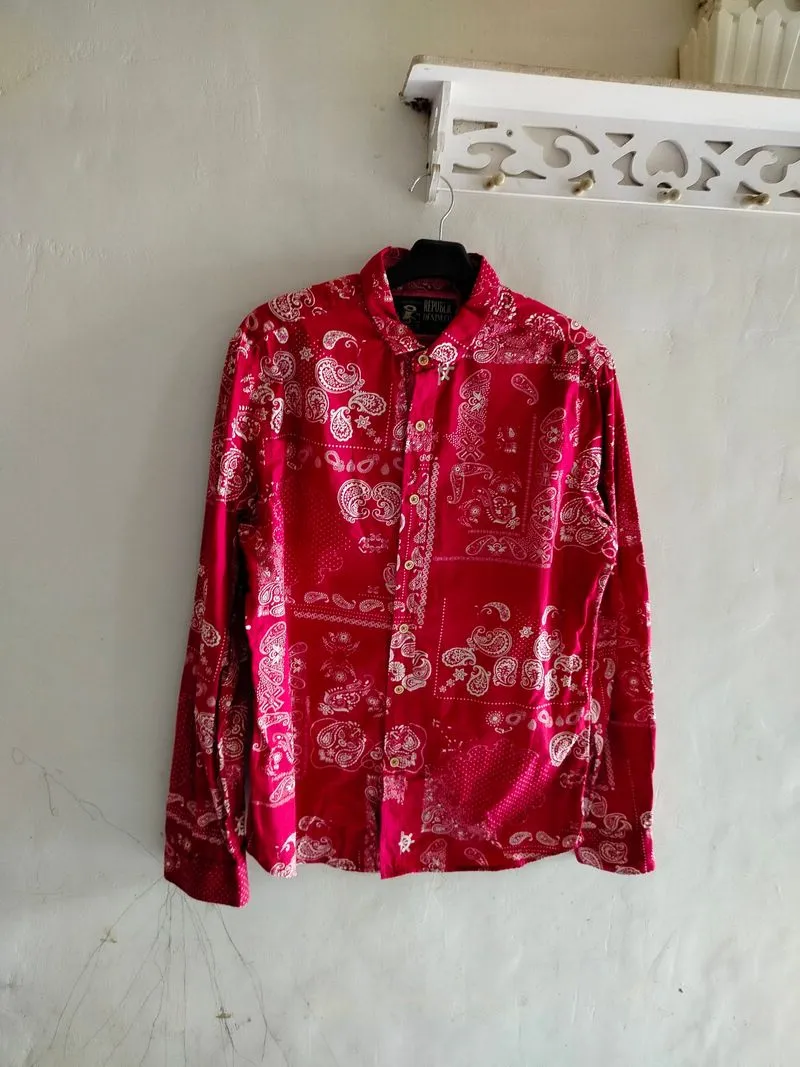 kemeja pria batik republic denim co SIZE L photo 1