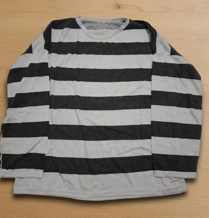 Kaos striped hitam putih photo 1