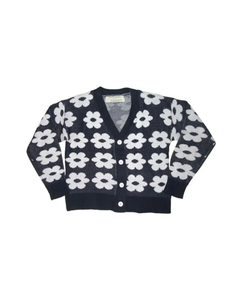 Black&White Flower Sweater  photo 1