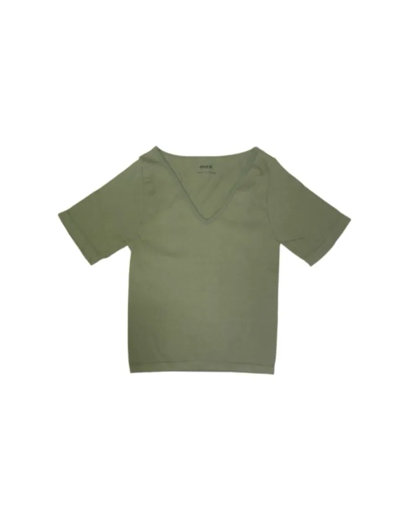 Max Green V-Neck Top photo 1