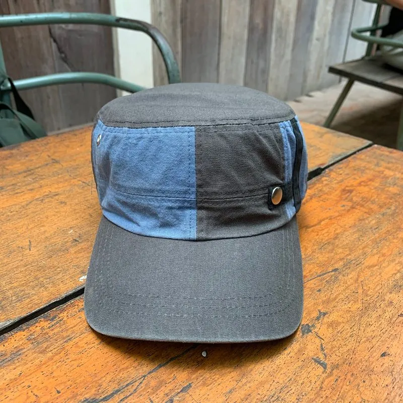 MILITARY CAP TWO TONE PATCHWORK - GREY X DENIM photo 1