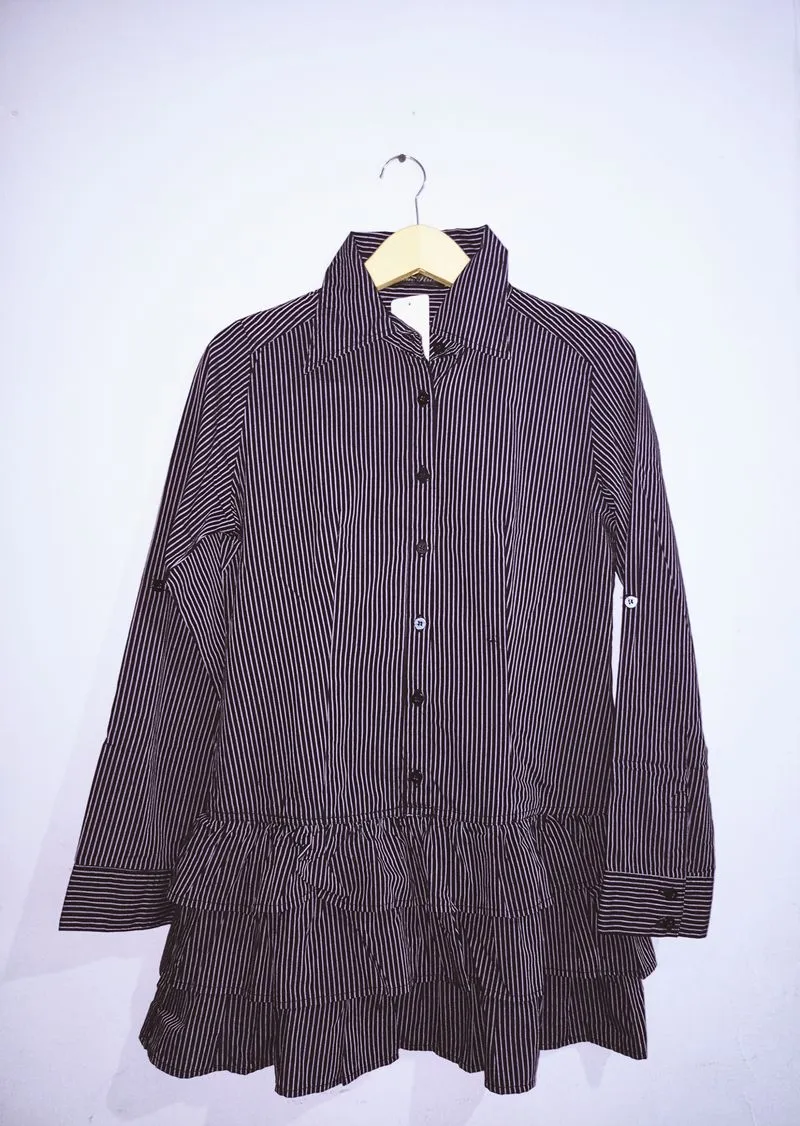 Casual Blouse Wanita burgundy photo 1