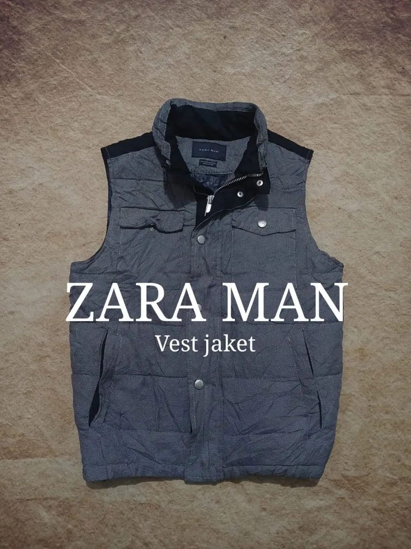 Zara man vest jaket second thrift original photo 1