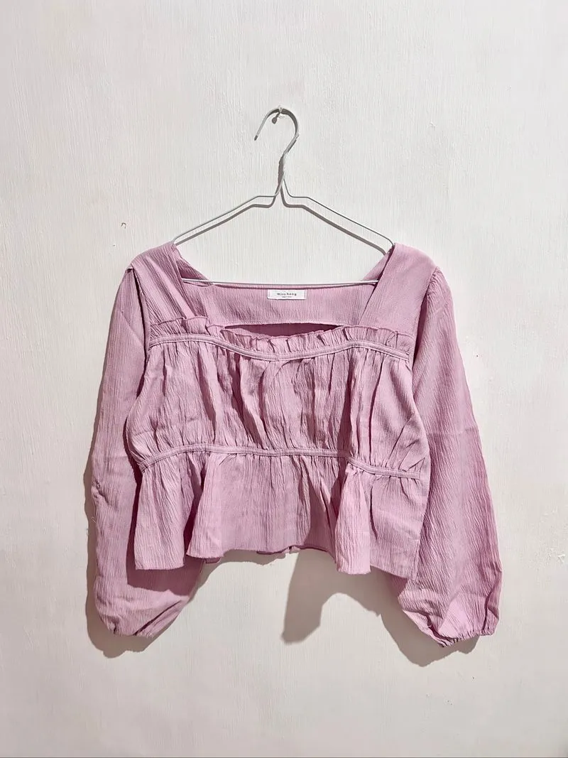 Blouse Original Korea Miss Hong Pink photo 1
