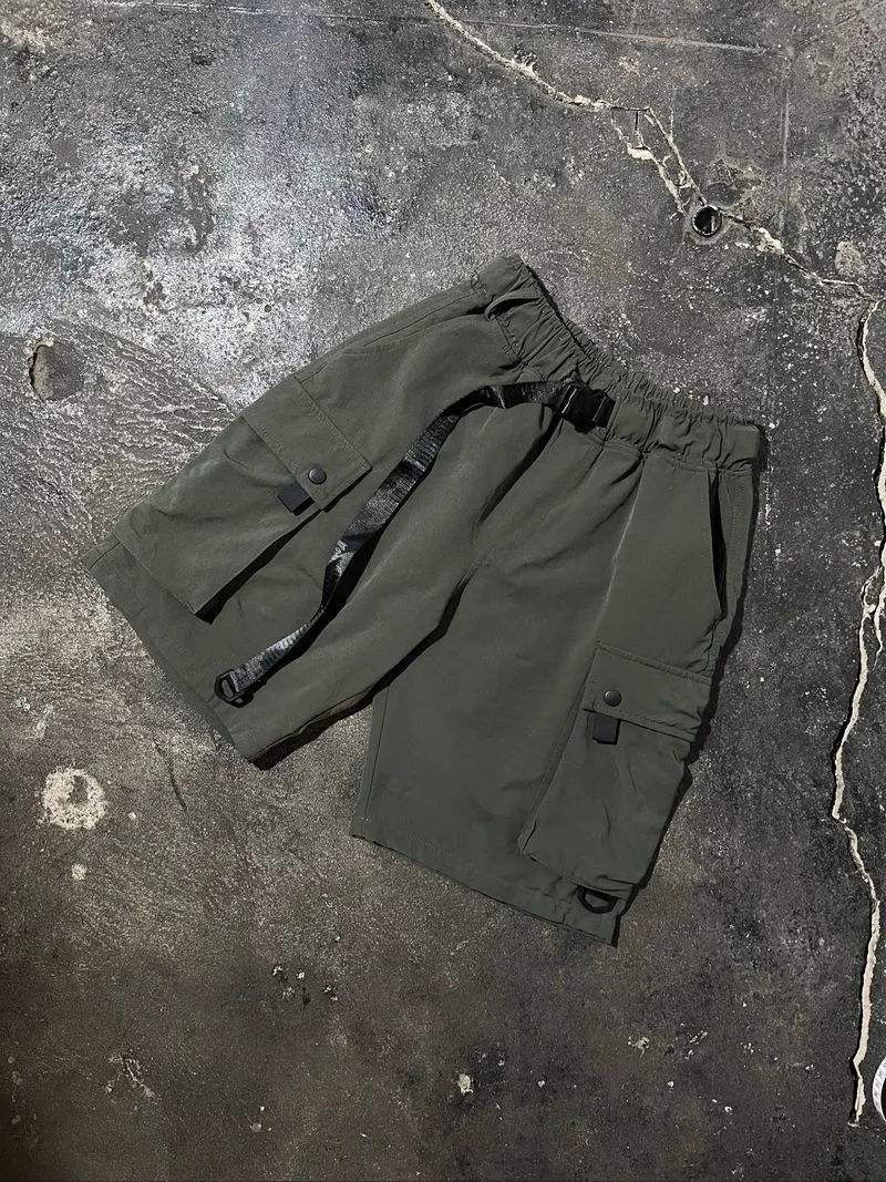 Sharemade Cargo Relaxed Nylon Short Pants Green Unisex  photo 1