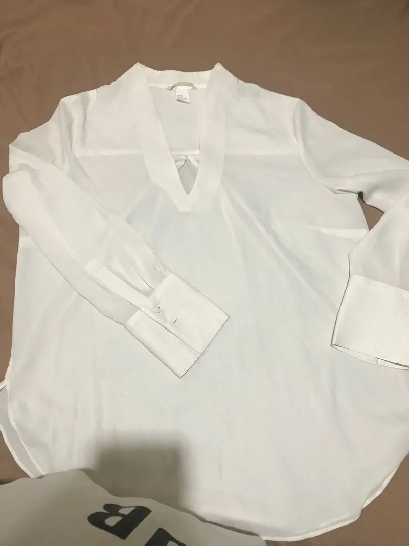 H&M Casual Shirt Wanita cream photo 1