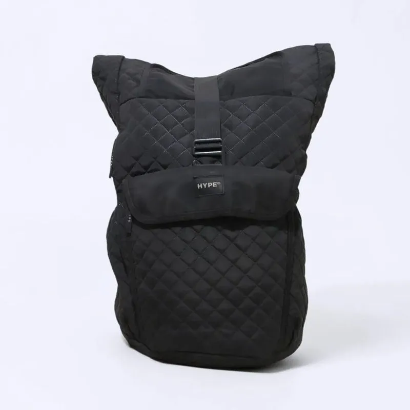 Hype Quilted Fullblack Rolltop Backpack Original  photo 1