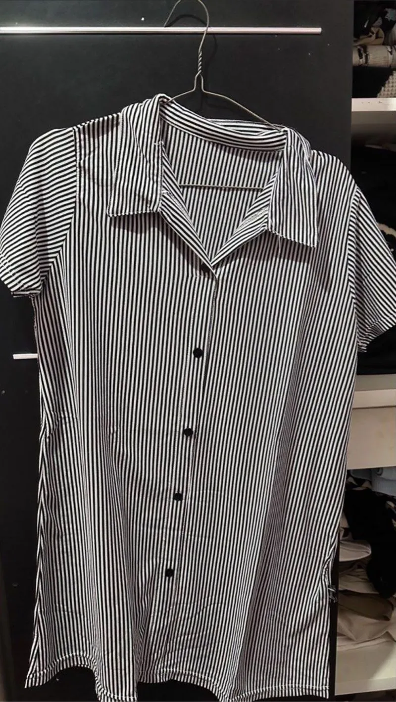 kemeja salur black & white photo 1
