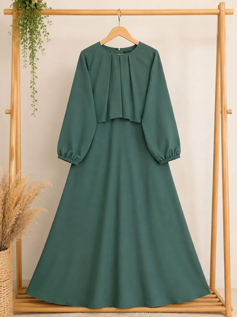Gamis sage green photo 1