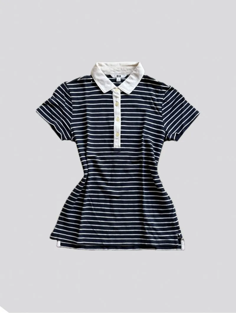 Uniqlo strips collared shirt  photo 1