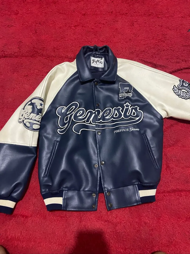 varsity leather jacket preface photo 1