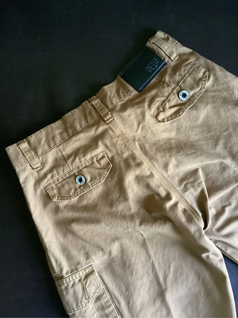 deu5 short cargo pants cream casual photo 1