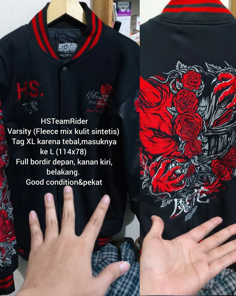 HSTeamRider Sukajan Varsity Devil Flower Size L photo 1