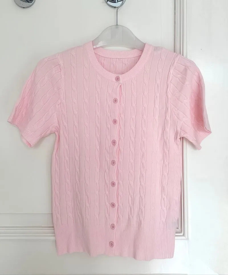 Knit short sleeves top photo 1