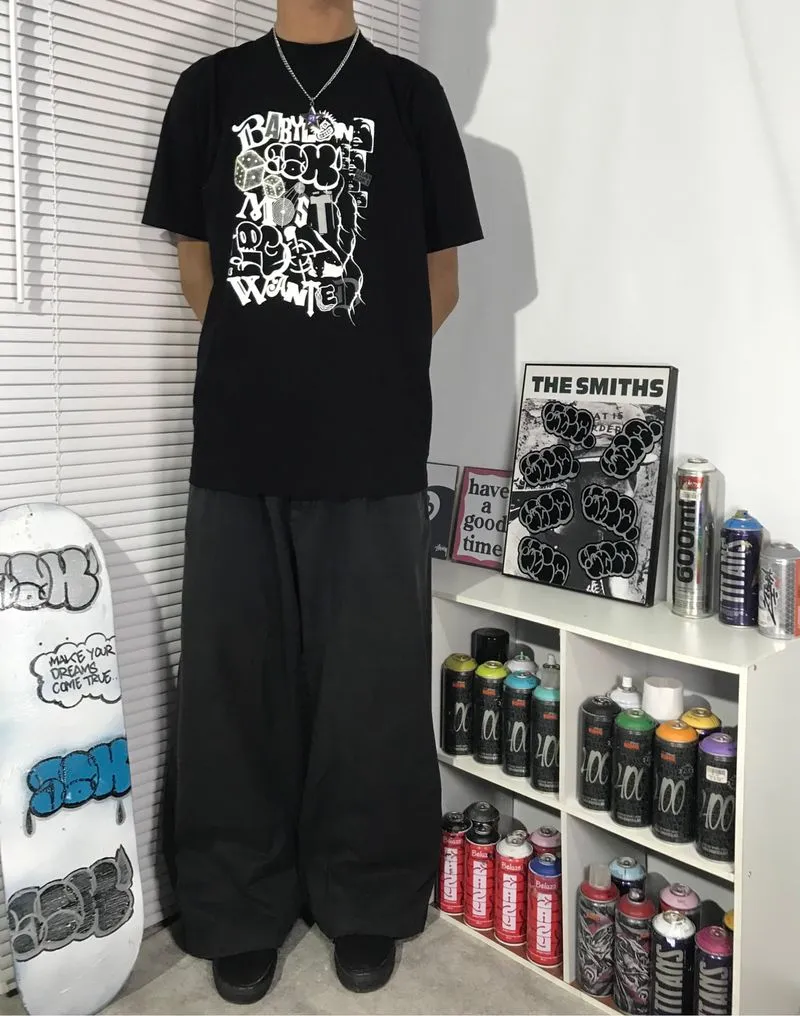 BAGGY PANTS CHINO BLACK WASH photo 1