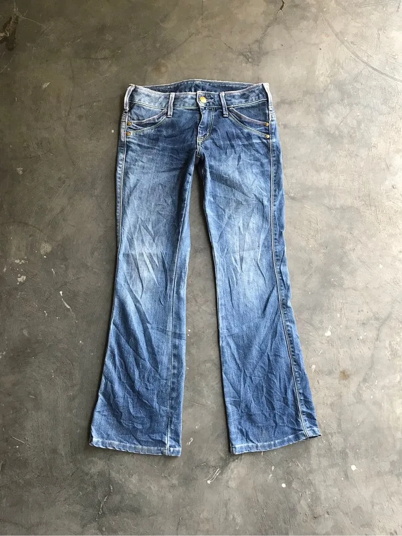 vintage 00s lowrise bootcut denim jeans y2k photo 1