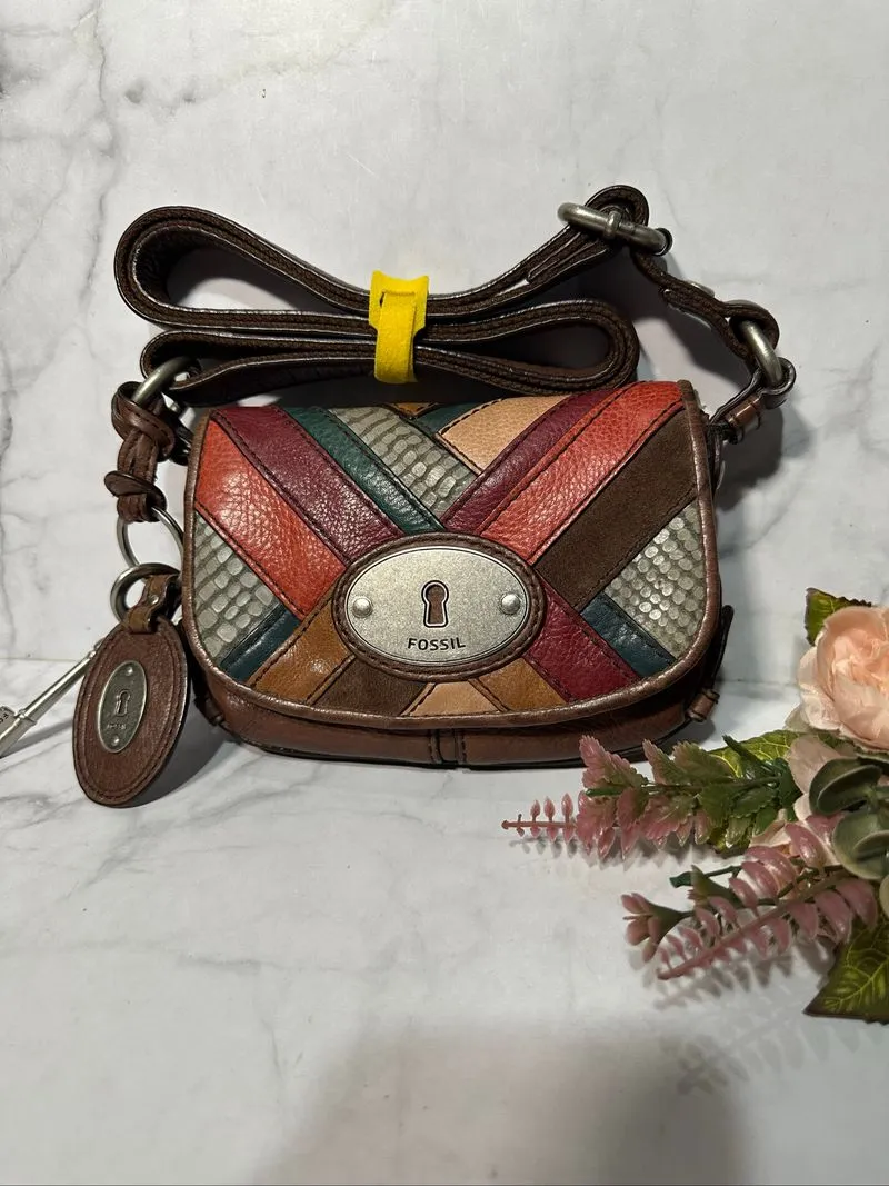 Fossil Madox Mini crossbody Patchwork photo 1