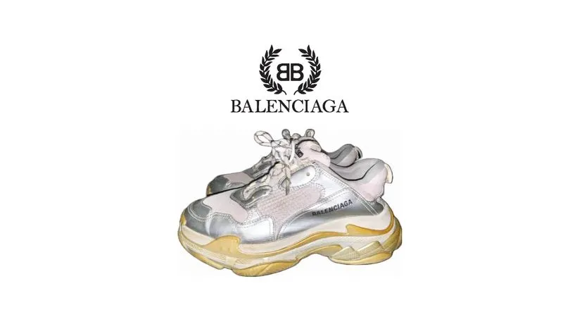Balenciaga Luxury Casual Sneakers Pria silver gray photo 1