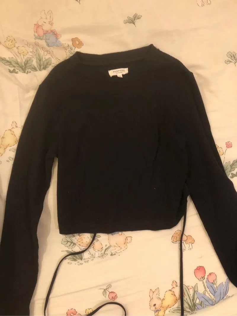 Pomelo backless black longsleeve photo 1