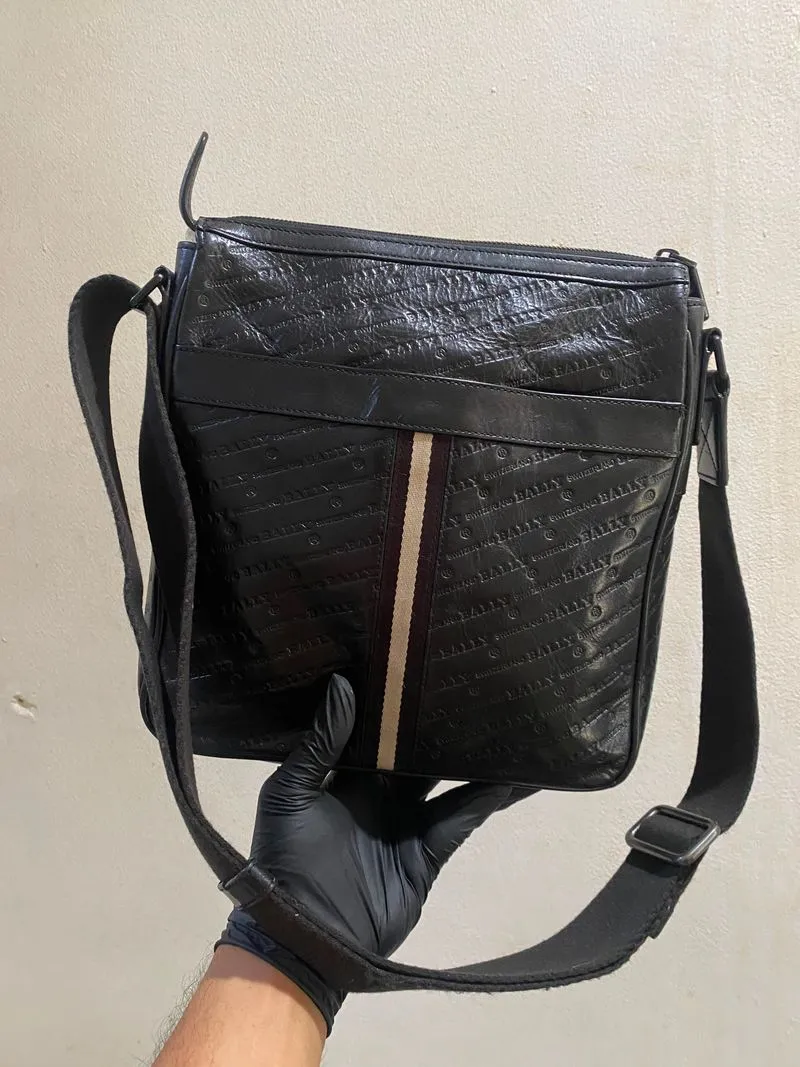 Tas selempang BALLY hingis black leather original photo 1