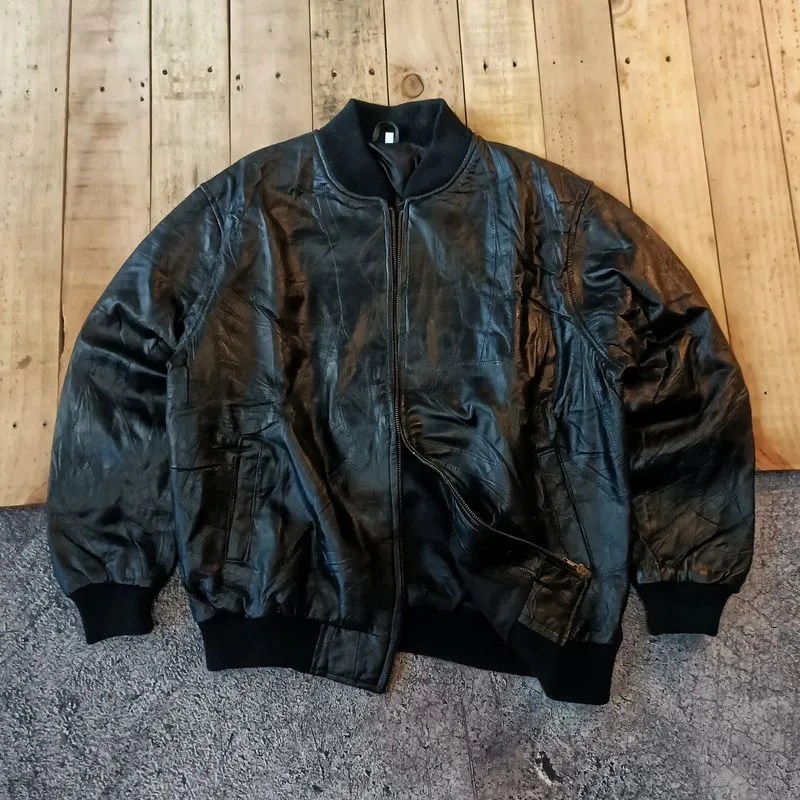 Jaket Kulit Domba Jaket Kulit Asli Jaket Bomber photo 1