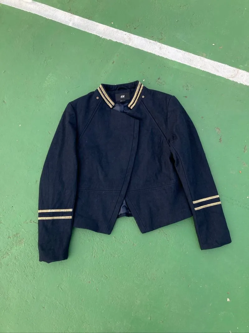 Asymmetrical Military Style Wool Jacket Napoleon Jacket photo 1