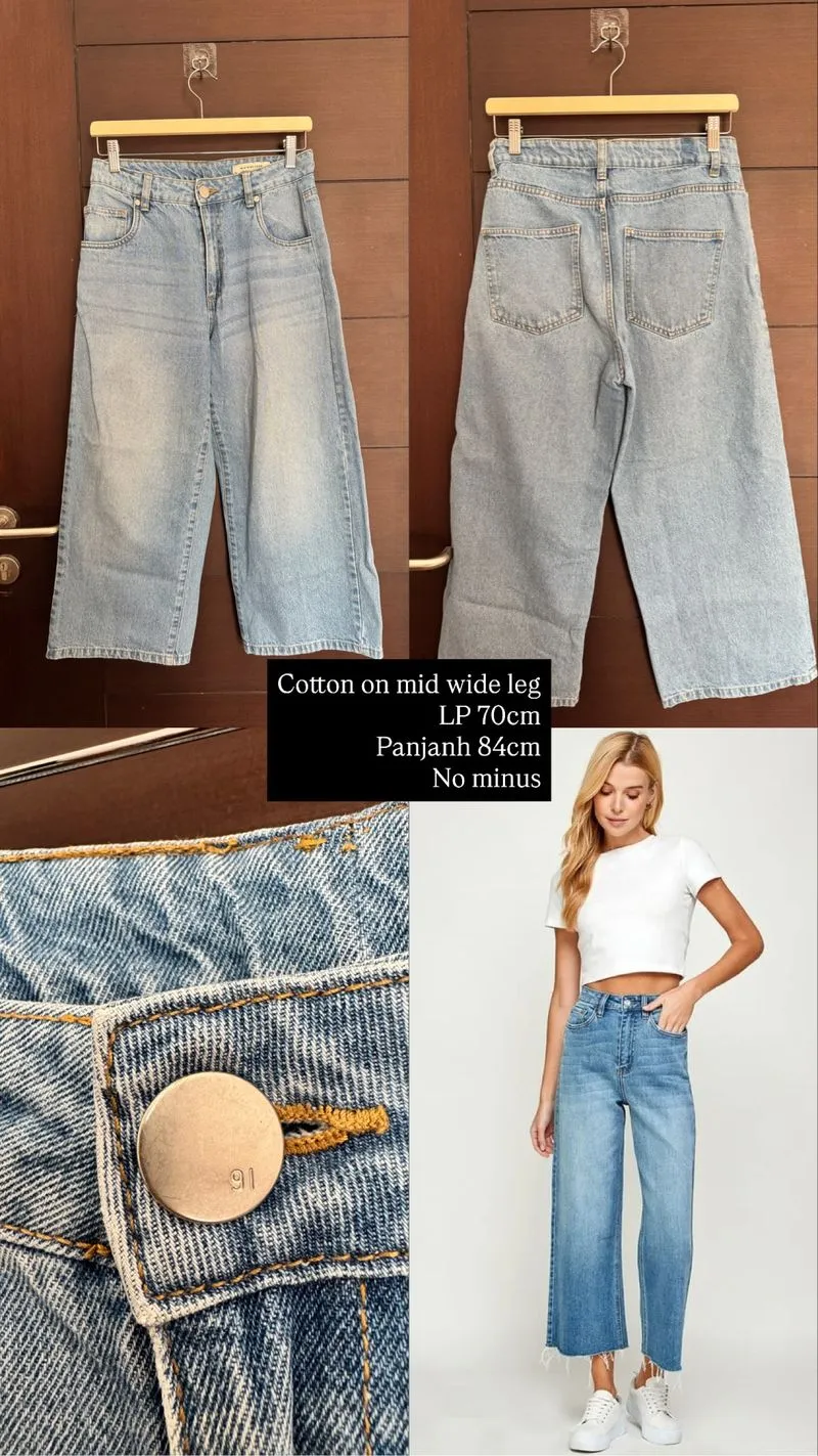Cotton on mid wide leg jeans photo 1