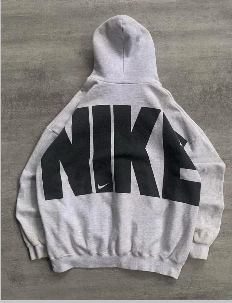 Nike Streetwear Leather jacket Pria gray photo 1