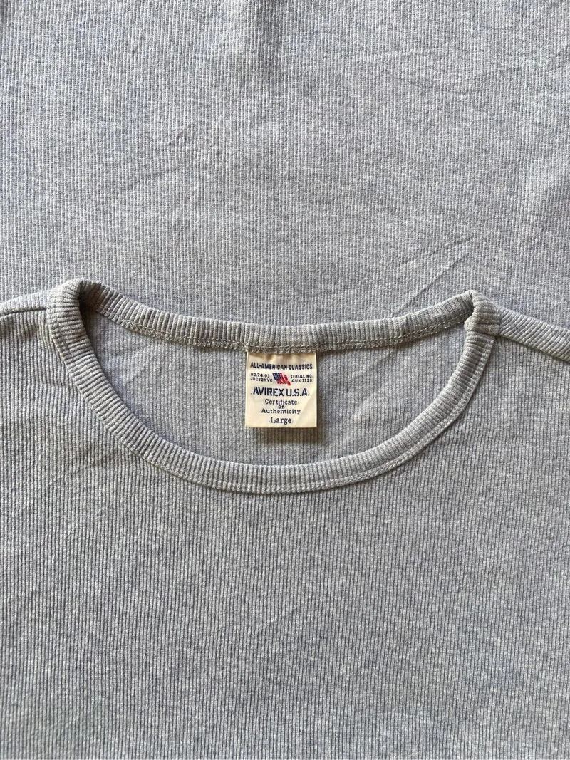 Avirex U.S.A Military Ribbed T-shirt Fitted photo 1