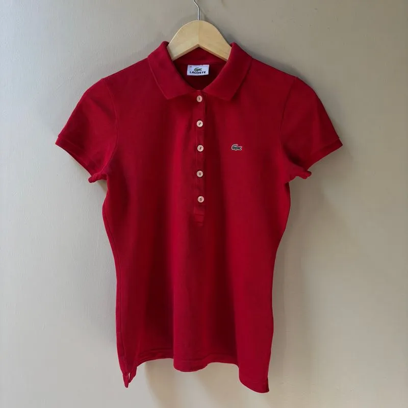 Red Lacoste Womens Polo Shirts photo 1