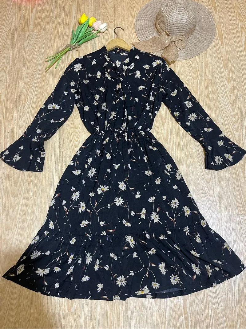 Serba 35 dres mini midi bunga flower daster homedress  photo 1
