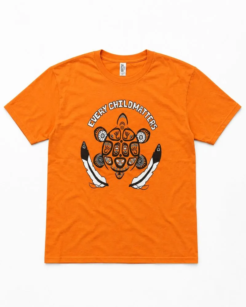 Alstyle Heavyweight Orange Tee Graphic Every Child Matters T photo 1