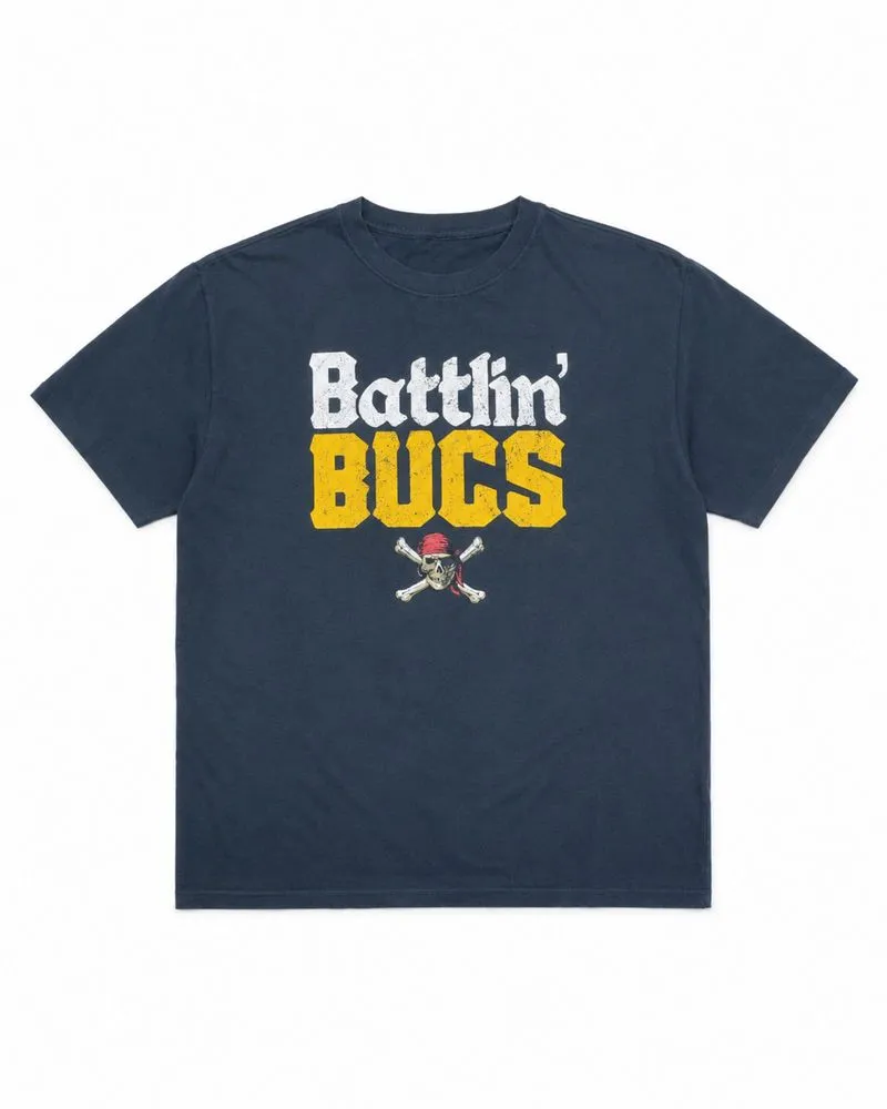 Kaos Navy Graphic Battlin Bucs Skull Pirate photo 1