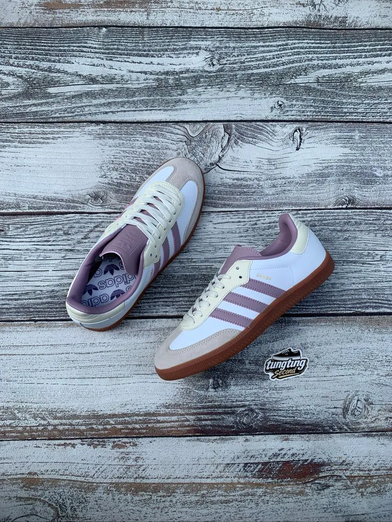 Adidas Samba White Purple photo 1