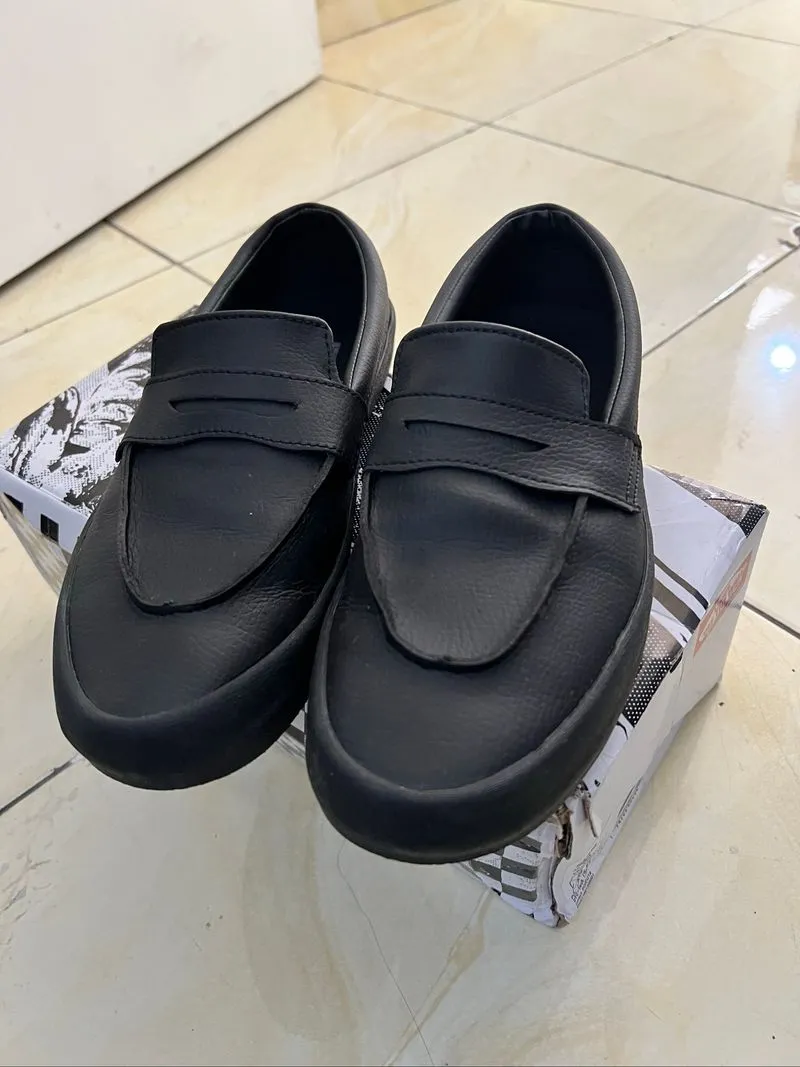 Loafers vans leather allblack photo 1