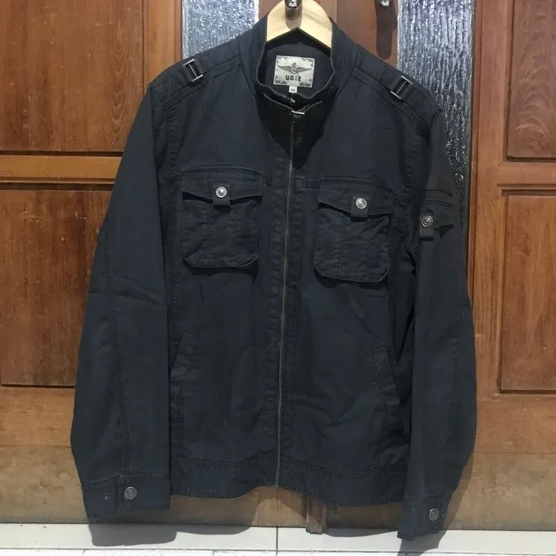 UGIZ Zipper Motoran Denim Jacket photo 1