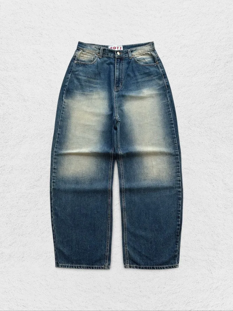 OOTJ WASHED BLUE BAGGY JEANS photo 1