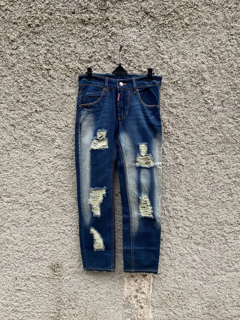 DSQUARED2 Y2K Ripped jeans Wanita navy photo 1