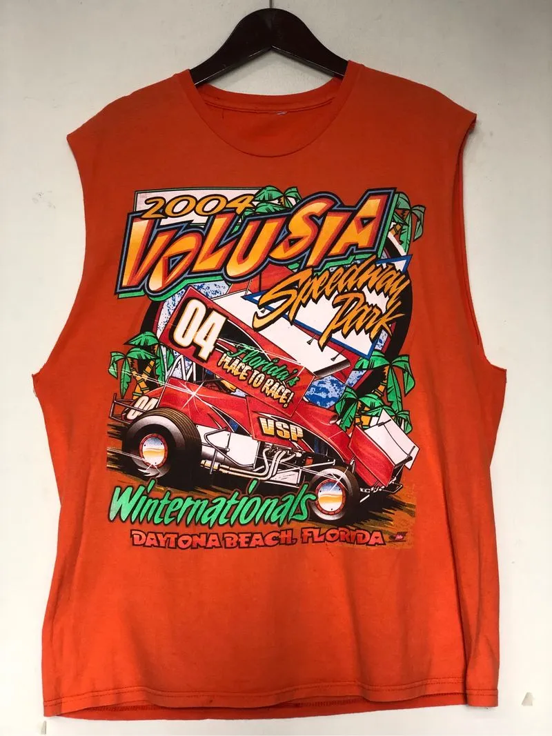 Vintage Racing Daytona Beach 2004 Tank sleeveless tee photo 1