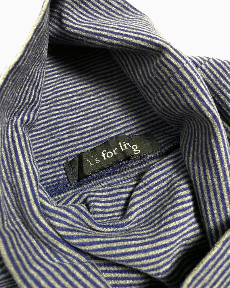 Yohji Yamamoto Stripe Turtle Neck Long Sleeve - Preloved