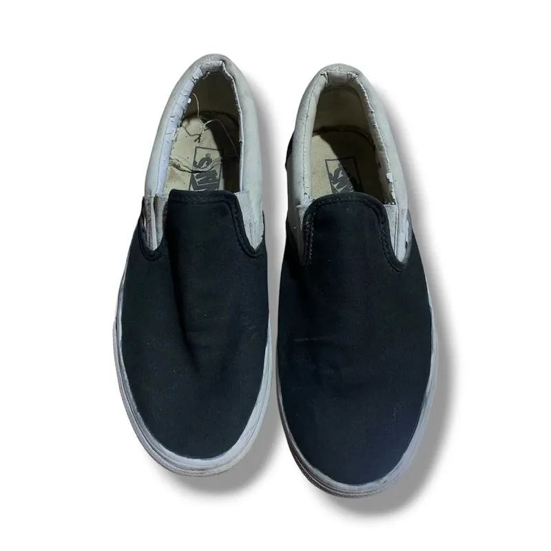 Vans Slip On Basic Full White (Costum) Black White (Repaint) photo 1
