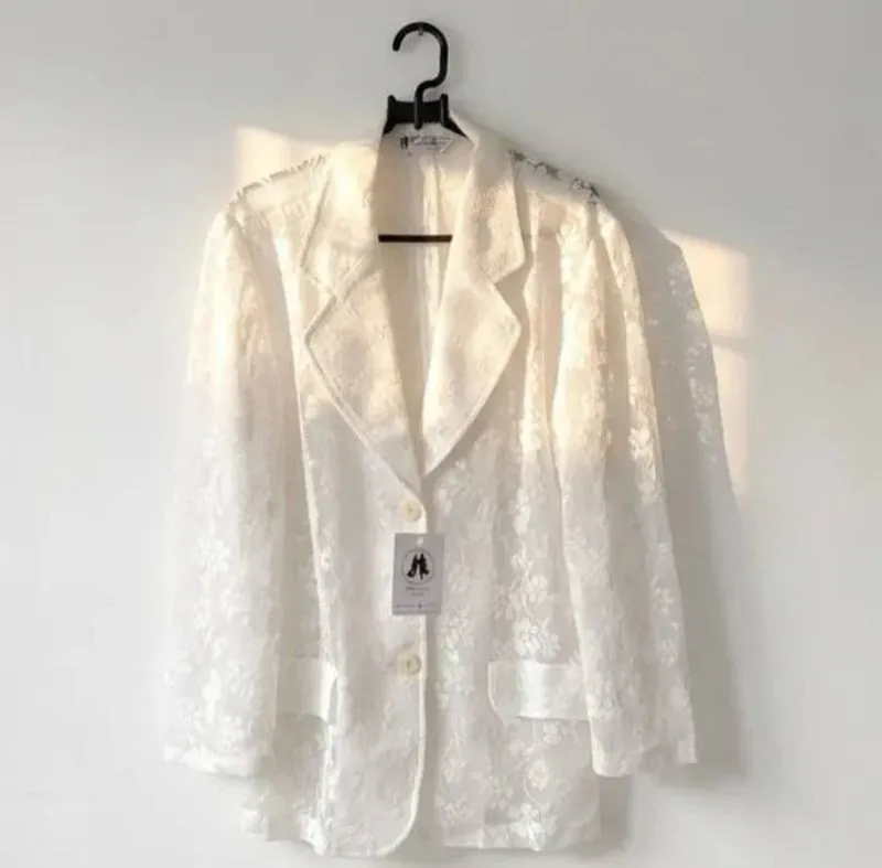 BLAZER LONG BROKAT WANITA PREMIUM || KOREAN photo 1
