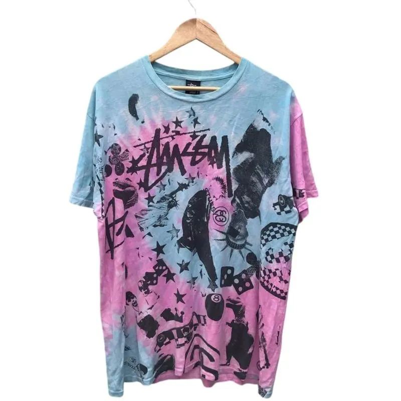Stussy Aqua Classic College tie Dye photo 1